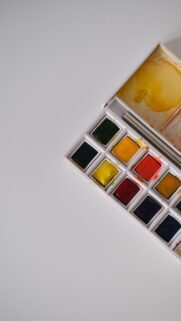 Minimalist Watercolor Paint Palette Artistic Phone Wallpaper