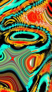 Vibrant Abstract Neon Swirls and Fluid Liquid Art Mobile Wallpaper