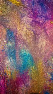 Vibrant Abstract Cosmic Dust and Colorful Powder Explosion Wallpaper