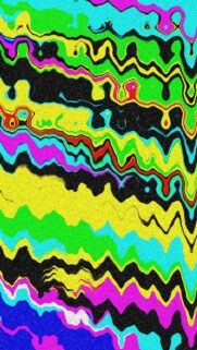 Vibrant Abstract Wavy Lines Colorful Digital Art Phone Wallpaper