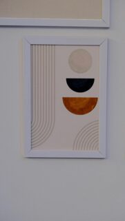 Abstract Minimalist Geometric Shapes and Lines Phone Wallpaper