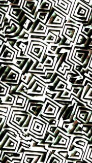 Abstract Geometric 3D Optical Illusion Black and White Wallpaper