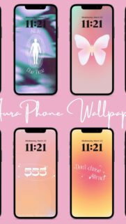 Aesthetic Aura and Manifestation Affirmation Spiritual Phone Wallpaper