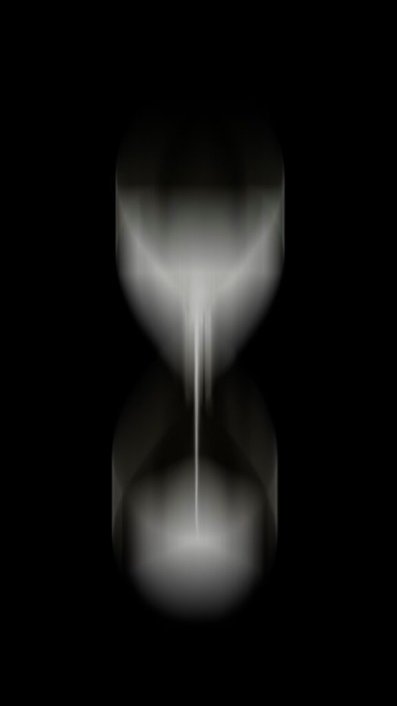 Minimalist Hourglass Spiritual Aura Meditation 4K Phone Wallpaper