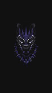 Black Panther Minimalist 4K Mobile Wallpaper – Sleek Dark Aesthetic HD Background