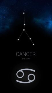Minimalist Cancer Zodiac Sign and Constellation Astrology Wallpaper