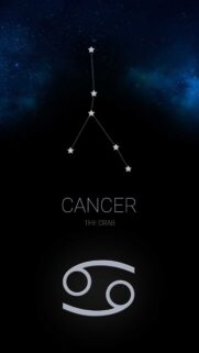 Cancer Zodiac Sign Constellation and Symbol Aesthetic Phone Wallpaper