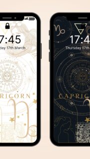 Elegant Capricorn Zodiac Constellation Aesthetic Phone Wallpaper