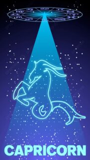 Capricorn Zodiac Sign Constellation Minimalist Blue Aesthetic Wallpaper