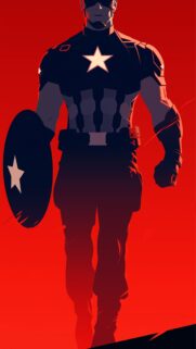 Captain America 4K Mobile Wallpaper: Iconic Shield and Heroic Pose for Smartphone