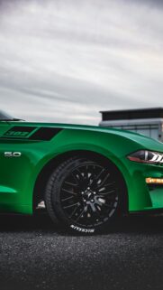 Stunning Green Ford Mustang GT 302 Performance Sports Car Wallpaper