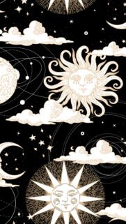 Celestial Magic Sun and Moon Spiritual Aesthetic Manifestation Wallpaper