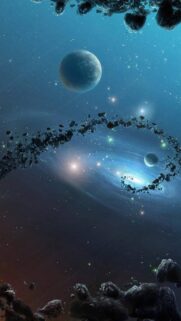 Celestial Galaxy Cosmic Alignment Spiritual Energy Manifestation Wallpaper