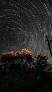 Celestial Star Trails Energy and Cosmic Manifestation Phone Wallpaper