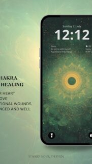 Heart Chakra Healing Mandala and Manifestation Aesthetic Phone Wallpaper