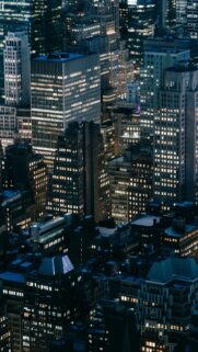 Stunning Nighttime New York City Skyscrapers Urban Skyline Phone Wallpaper
