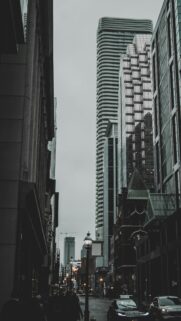 Moody Urban Street View in Toronto Architecture Phone Wallpaper