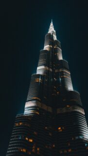 Stunning Burj Khalifa Skyscraper Night View Mobile Wallpaper