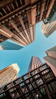 Low Angle City Skyscraper Architecture Aesthetic Mobile Wallpaper