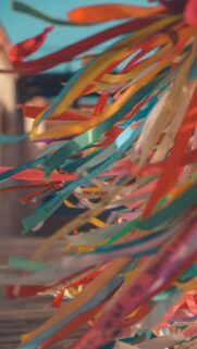 Colorful Ribbons Flying in the Breeze Abstract Aesthetic Phone Wallpaper