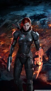 Commander Shepard Mass Effect 4K Gaming Mobile Wallpaper | Epic Sci-Fi Phone Background
