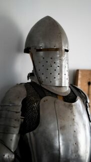 Medieval Knight Armor Helmet and Plate Steel Portrait Wallpaper