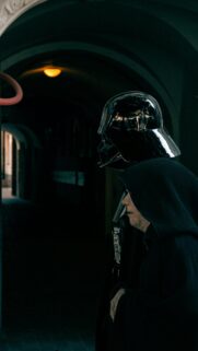 Darth Vader Chrome Helmet Silhouette Mobile Phone Wallpaper