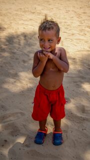 Cute Little Boy Smiling on the Beach Summer Mobile Wallpaper