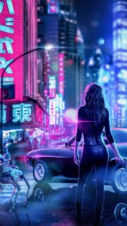 Cyberpunk 2077 Night City Neon Gaming Wallpaper for Mobile – High Quality 4K