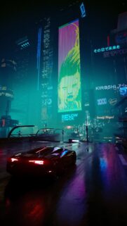 Cyberpunk 2077 Night City Neon Gaming Wallpaper for Mobile – High Quality 4K