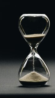 Minimalist Hourglass Sand Timer Clock Cinematic Black Phone Wallpaper