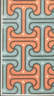 Minimalist Geometric Abstract Pastel Blue and Orange Pattern Mobile Wallpaper
