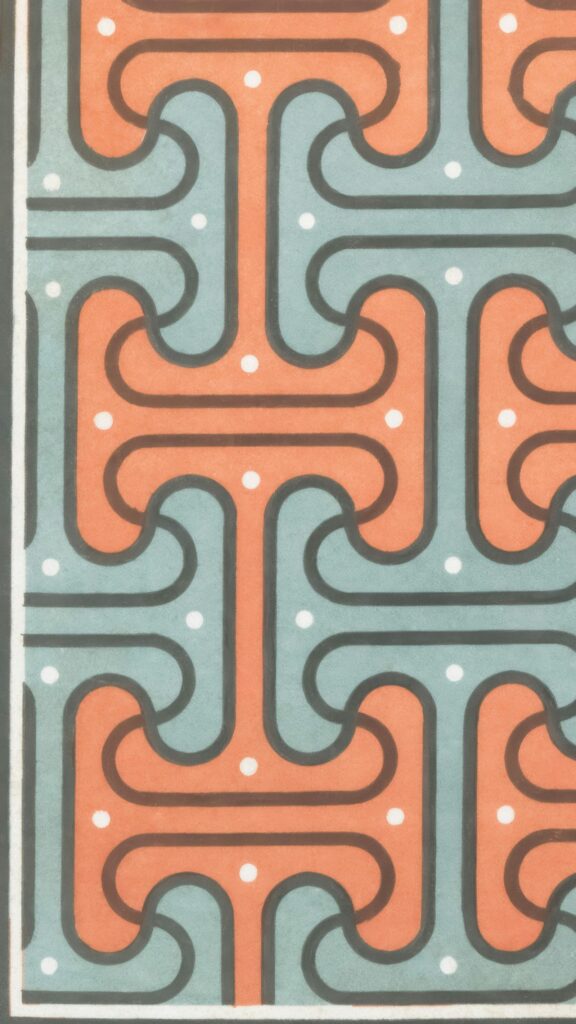 Minimalist Geometric Abstract Pastel Blue and Orange Pattern Mobile Wallpaper