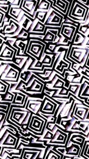 Abstract Geometric Black and White Iridescent Glitch Pattern Wallpaper