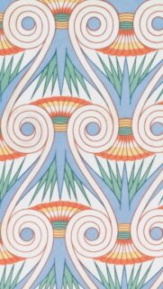 Ancient Egyptian Lotus Floral Pattern Art Aesthetic Phone Wallpaper