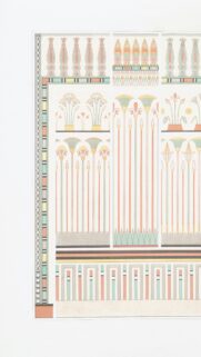 Elegant Egyptian Lotus Floral Pattern Minimalist Aesthetic Wallpaper