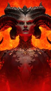 Diablo IV Lilith Dark Fantasy Gaming Wallpaper – High Quality 4K Mobile Background