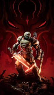 DOOM Slayer 4K Gaming Wallpaper for Mobile – High-Quality Iconic Doom Marine Background