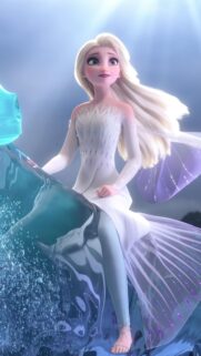 Elsa Frozen Aesthetic 4K Mobile Wallpaper – Enchanting Ice Queen Background