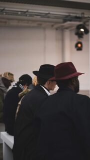 Elegant Men in Hats Fashion Aesthetic Phone Wallpaper
