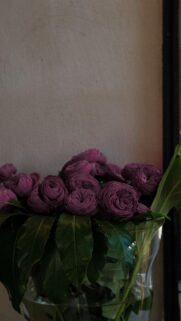 Moody Deep Purple Rose Bouquet Aesthetic Phone Wallpaper