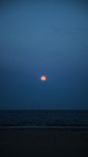 Orange Full Moon Energy Spiritual Aesthetic Phone Wallpaper