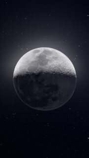 Mystical Crescent Moon Phase Spiritual Energy 4K Phone Wallpaper
