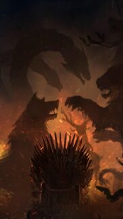 Game of Thrones 4K Mobile Wallpaper: Iconic Iron Throne and Fantasy Landscapes