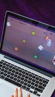 Gaming Laptop Screen Corona Wash and Vax Play Session Wallpaper