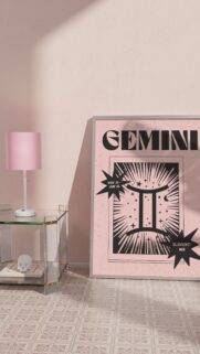 Minimalist Gemini Zodiac Air Element Aesthetic Phone Wallpaper