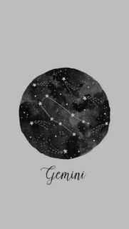 Minimalist Gemini Zodiac Constellation Art Phone Wallpaper