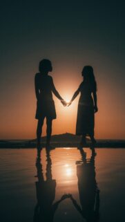 Gemini Zodiac Soulmate Connection Aesthetic Sunset Art Wallpaper