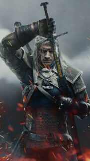 Geralt of Rivia The Witcher High-Quality Gaming Mobile Wallpaper | Bestwallpapers.net