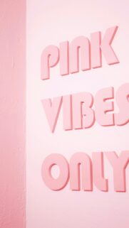 Pink Vibes Only Minimalist Aesthetic Phone Wallpaper
